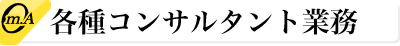各種コンサルタント業務
